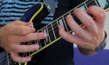 A thumbnail - performing two-nanded tapping