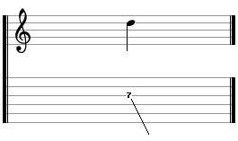 whammy bar dive and return - tablature notation