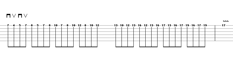 Neoclassical Lick 4 - guitar tablature